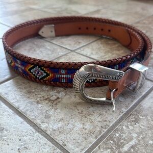 Beautiful beaded belt by Brighton. Style No. 65506. Western styling. Size 36.